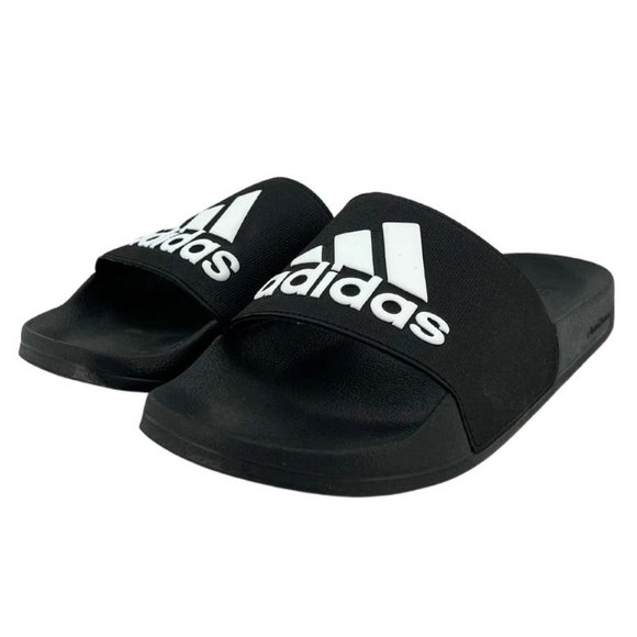Adidas | Unisex Adilette Shower Slide | Black & White | Various Sizes - Picture 1 of 7